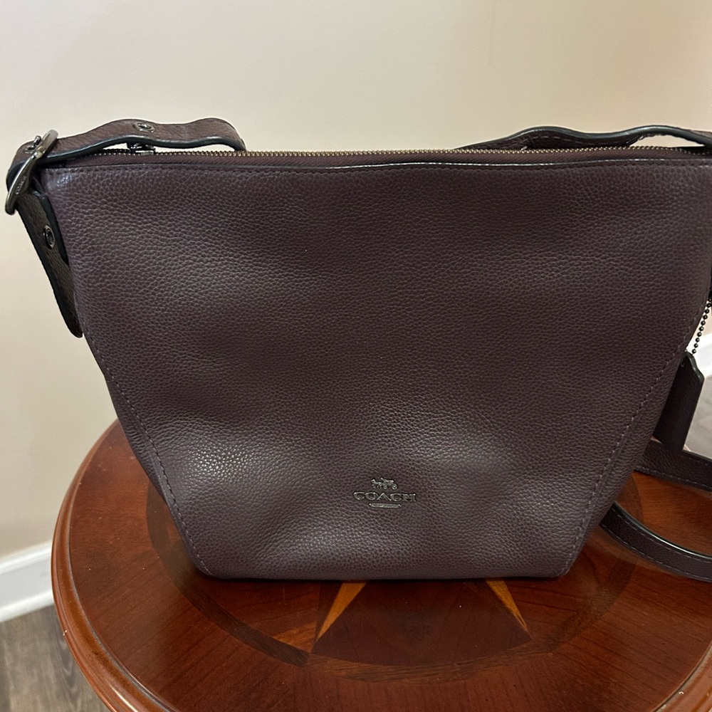 Coach Chocolate Brown Leather Crossbody Bag